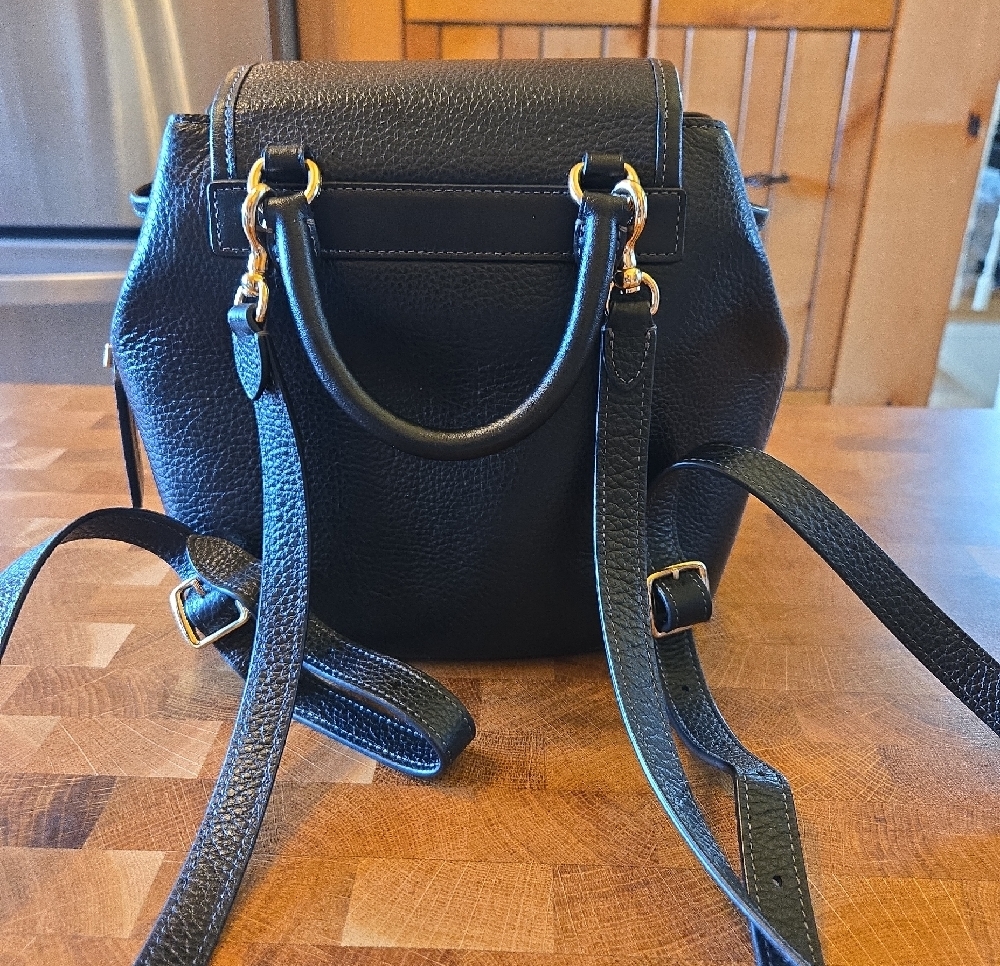 Coach Black Pebbled Leather Mini Backpack with Gold Hardware - Picture 4 of 10